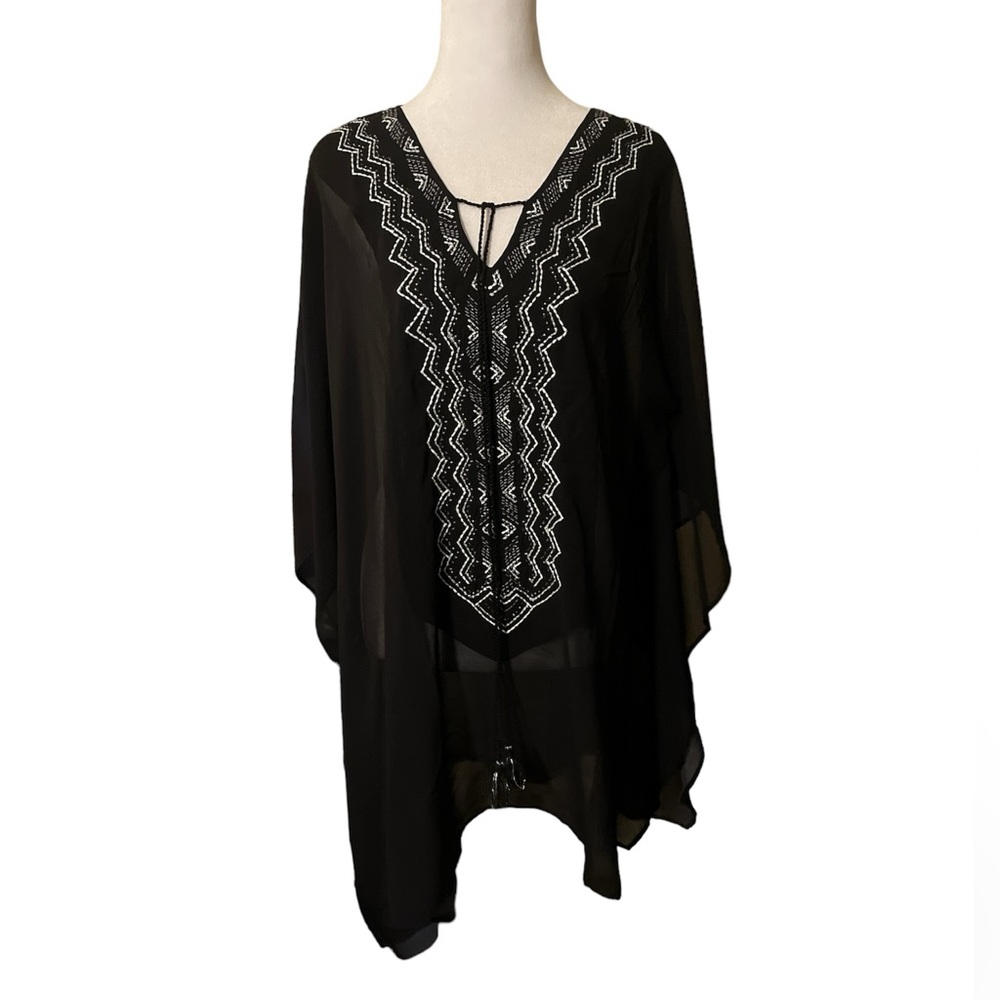 Miraclesuit Black Swim Cover Caftan